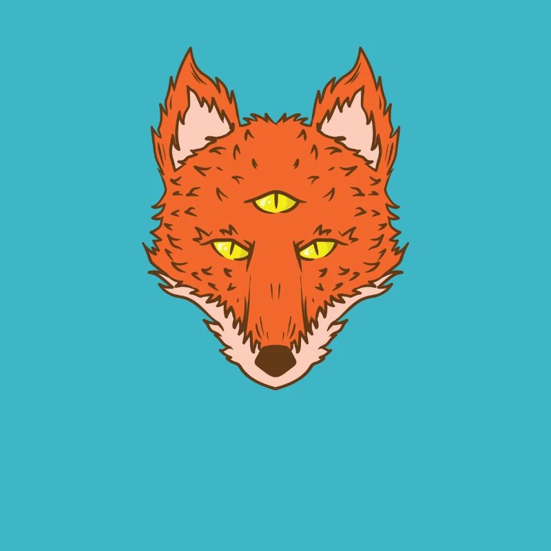 Fuchs mit drei Augen und eins auf der Stirn