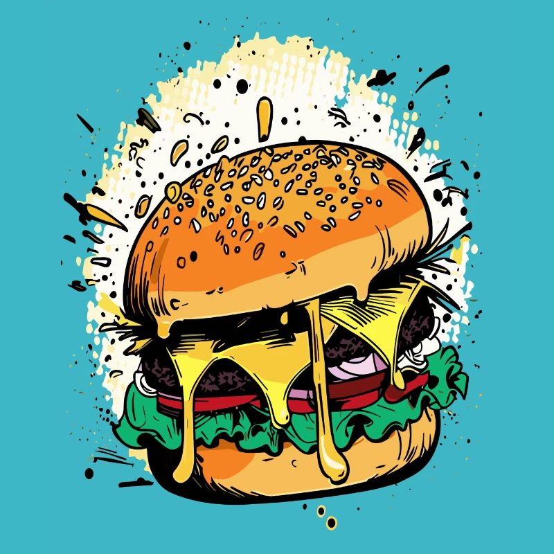 Cheeseburger Comic Burger