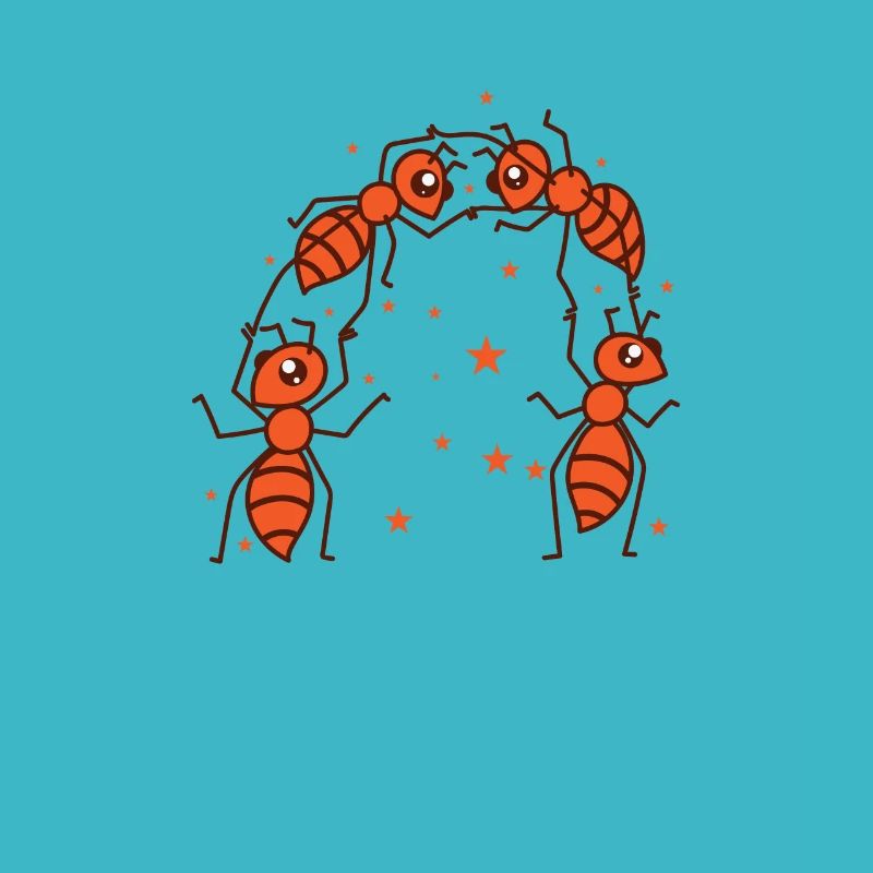 Ants fighting, industrious insects, animals