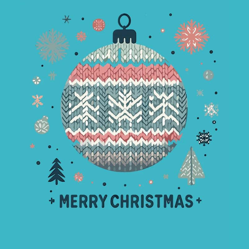 Knitting Pattern Christmas Ornament Merry Christmas