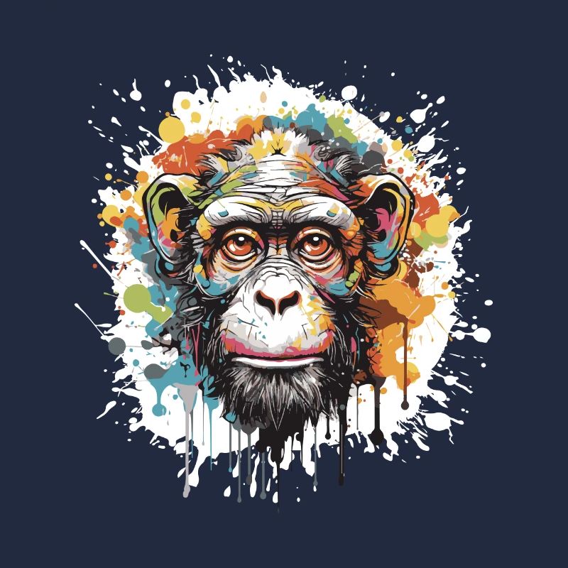 Monkey Pop Art Head