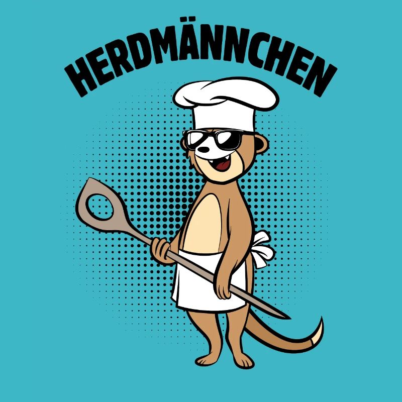 Herdmännchen - Erdmännchen mit Kochlöffel