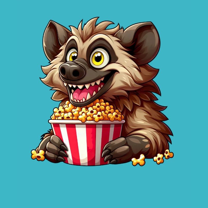 Hyäne Raubtier Popcorn Kinoabend