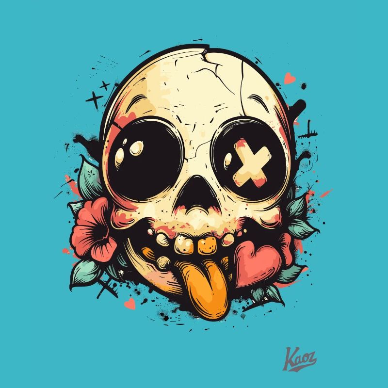 Cute, Funny, Naughty Skull