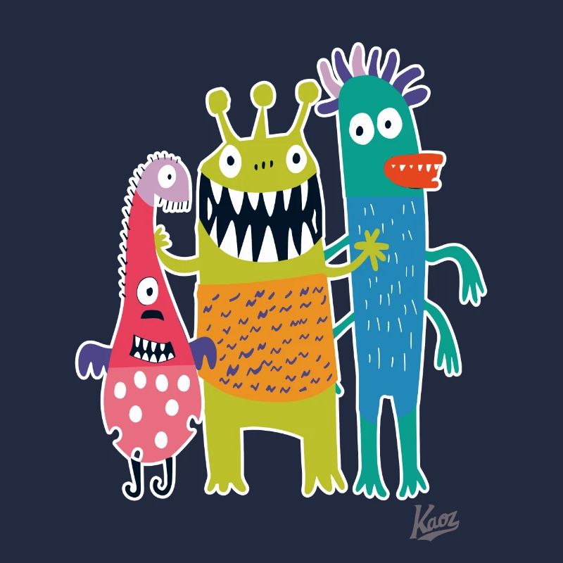 Trois drôles de petits monstres coquins