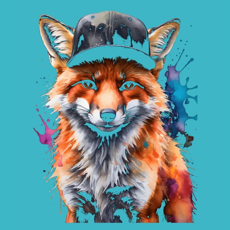 Fuchs Snapback Cap Cool Tier Design Print