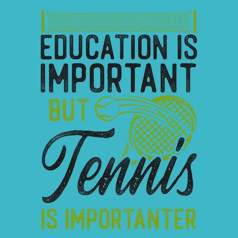 Funny Tennis Player Racket