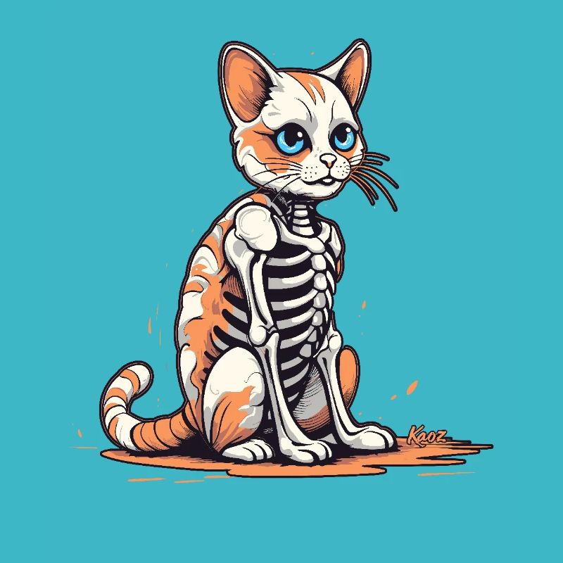 Skelett-Katze
