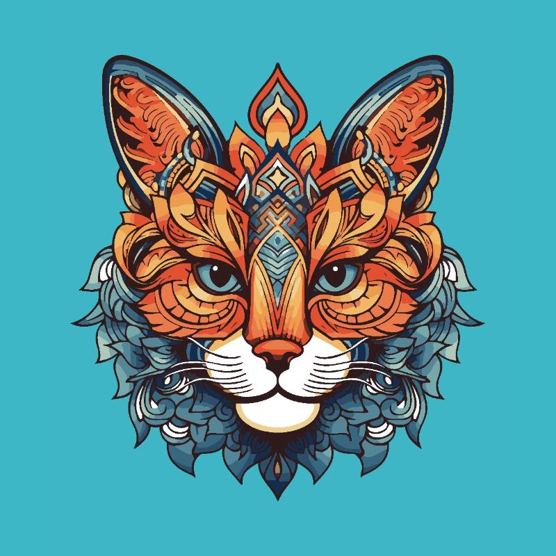 Tête de portrait de chat