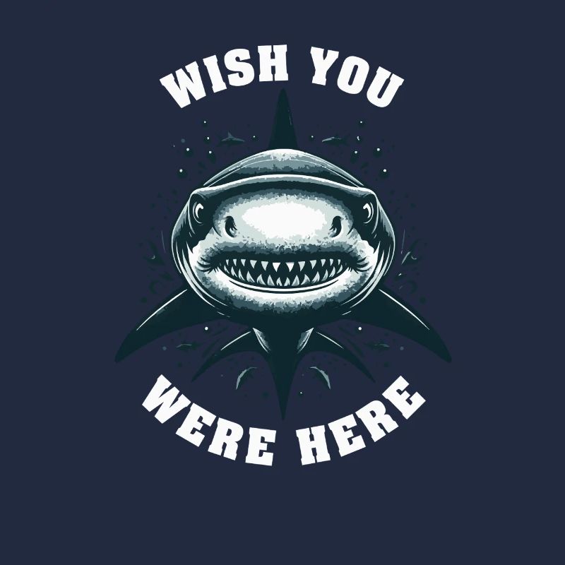 HAI - Spruch mit Wunsch Haifisch Meerestier Jäger