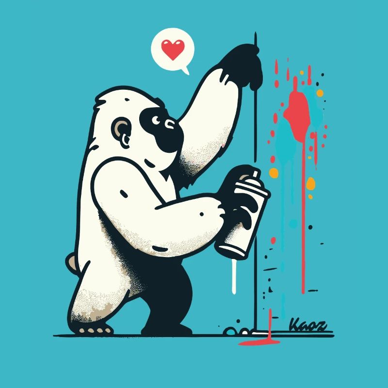 Graffiti-Gorilla mit Spraydose
