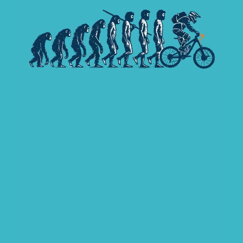 Evolution from ape to cyclist