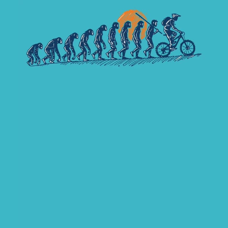 Évolution du singe au cycliste
