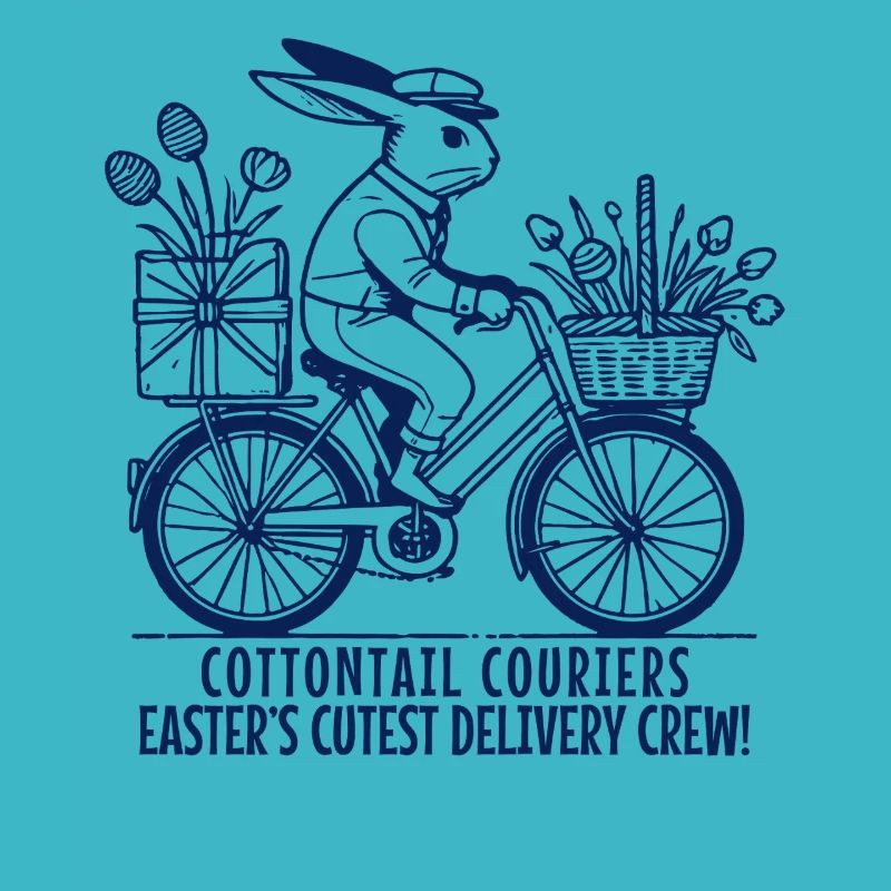 Ostern Kuriere Häschen Retro Liefercrew