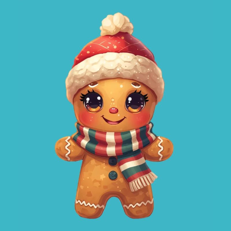 Lebkuchen Schneemann Schal