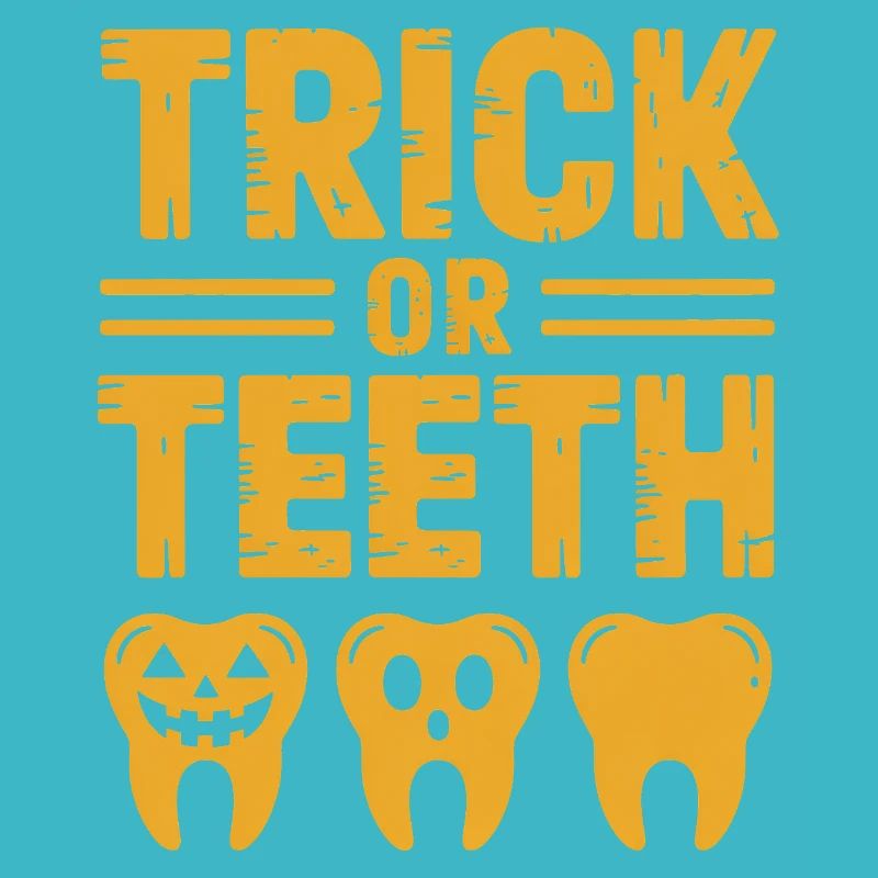 T-shirts Halloween Trick or Teeth
