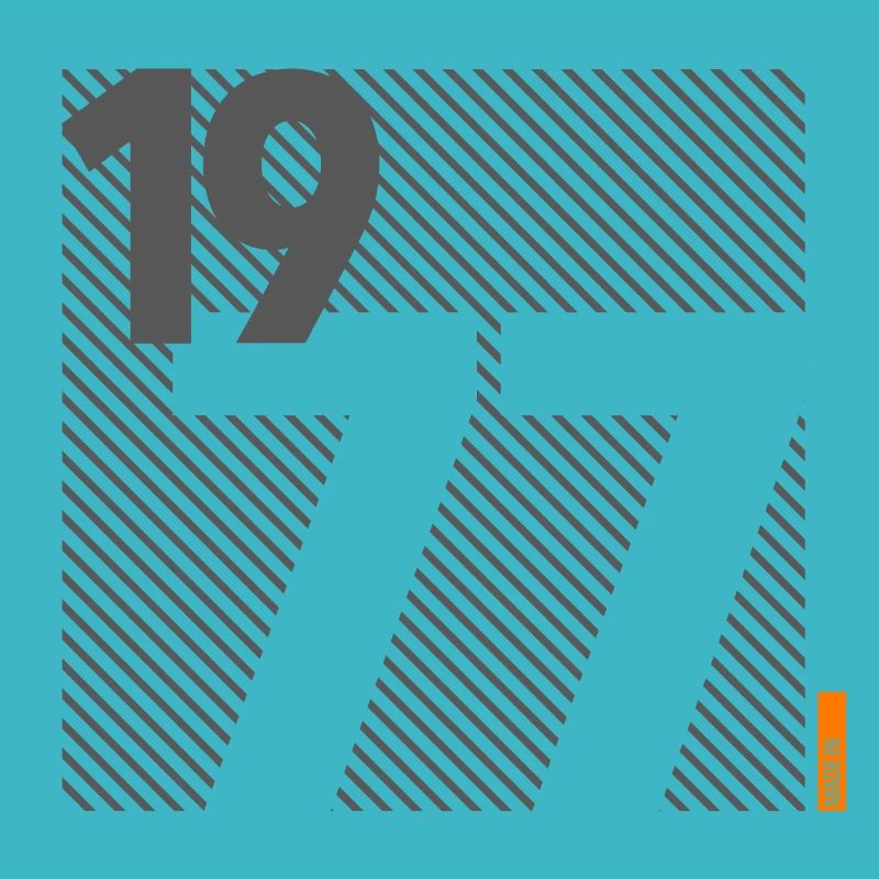 Made in 1977 Retro Modernist Design Birthday Gift