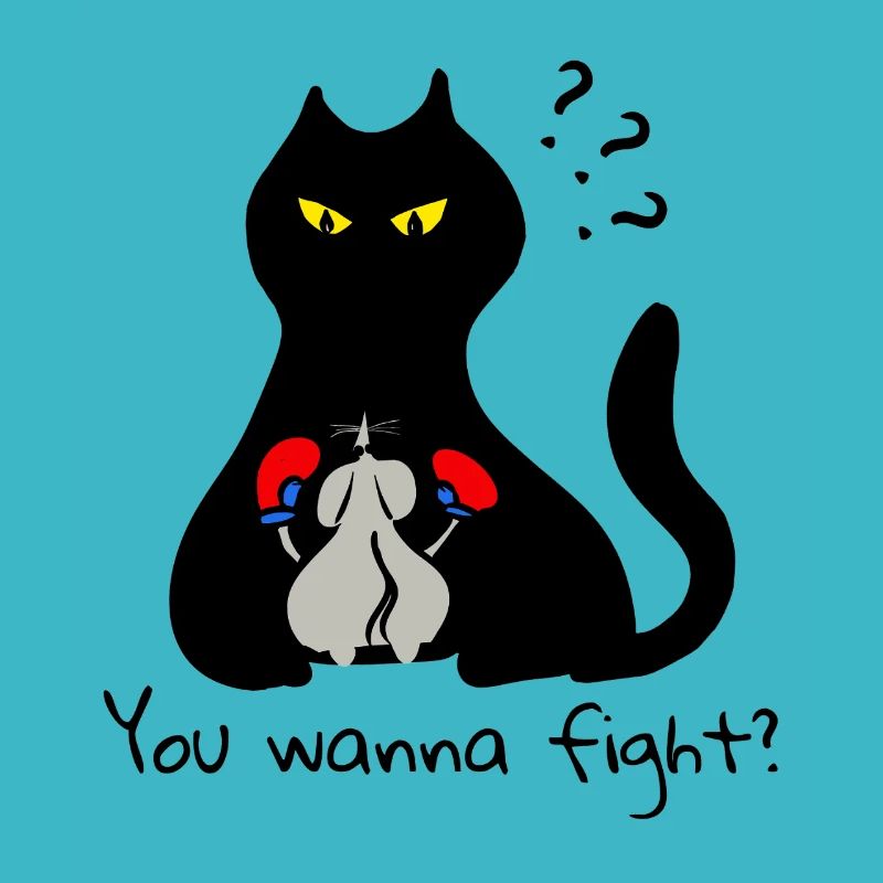 Chat vs souris boxeuse drôle : vous voulez vous battre ?