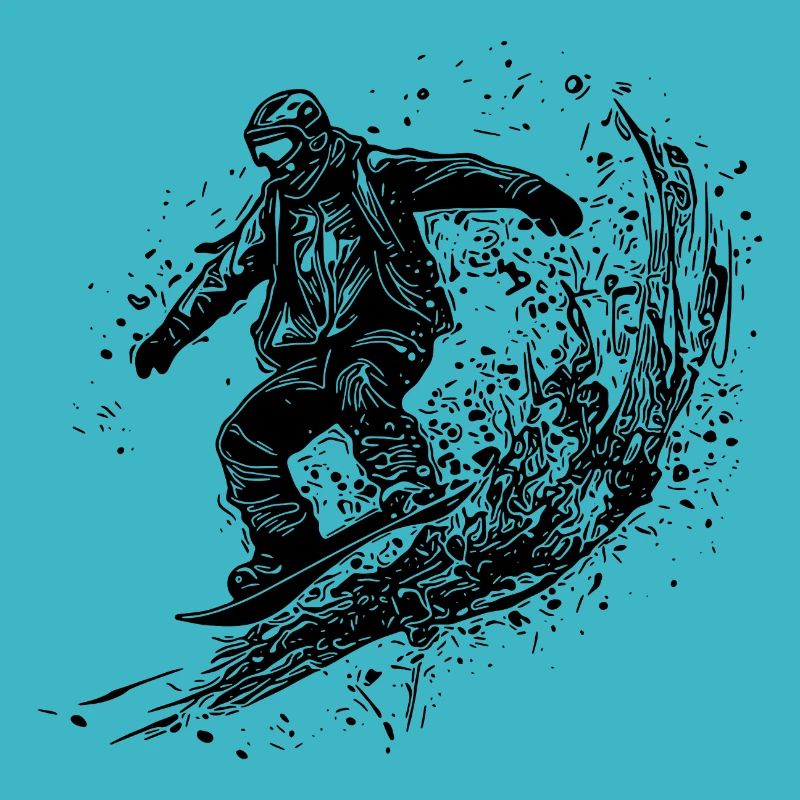 Snowboarding Ride Snowboard Deep Snow Style