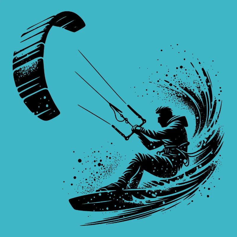 Kite Surfer Splash Water Splash with Kite