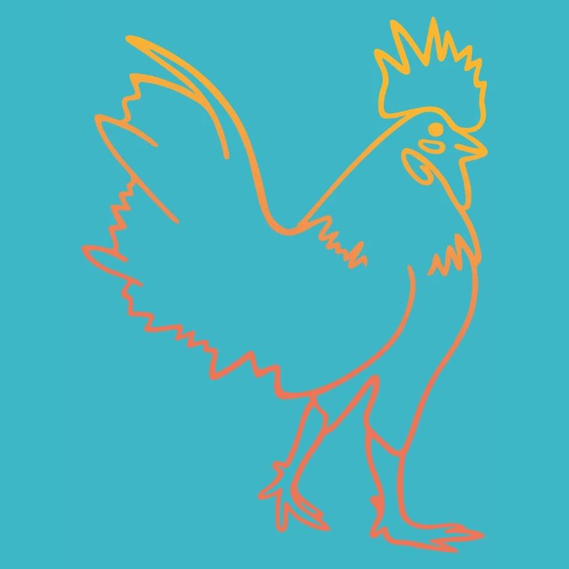Illustration de coq de poule
