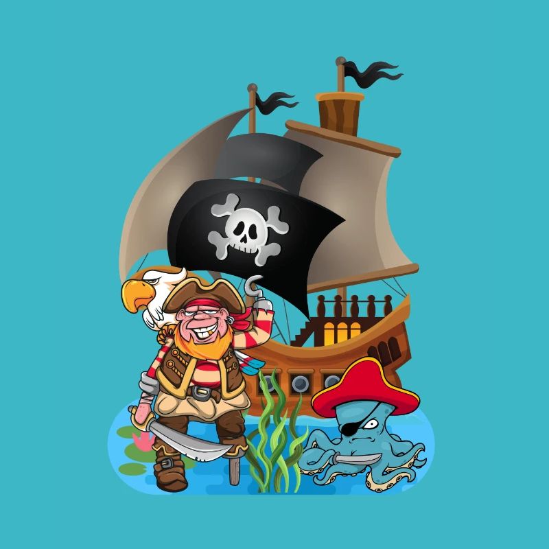 Pirate with octopus as pirate costume