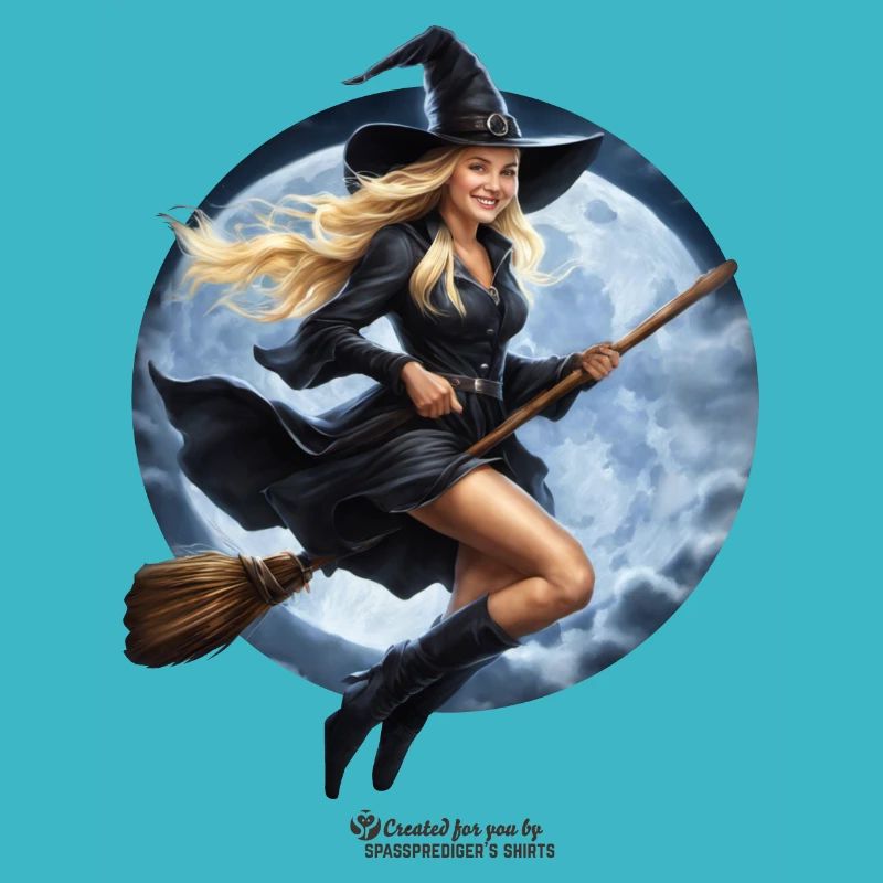 Witch on broom