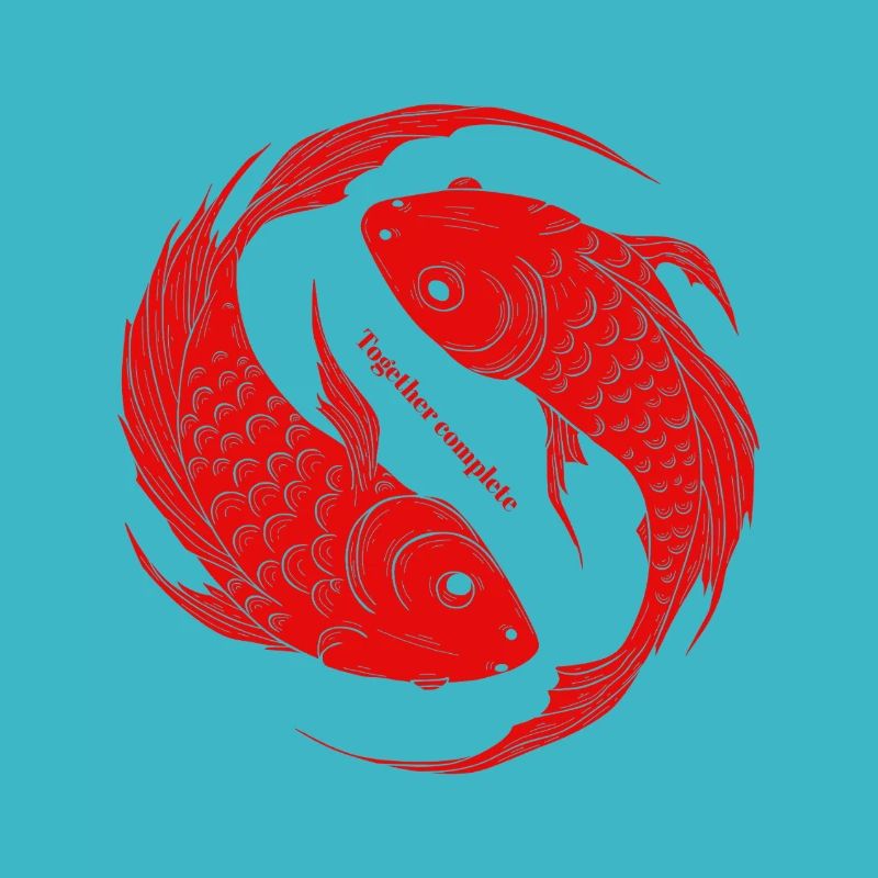 Ensemble Complet - Yin Yang Fish Koi