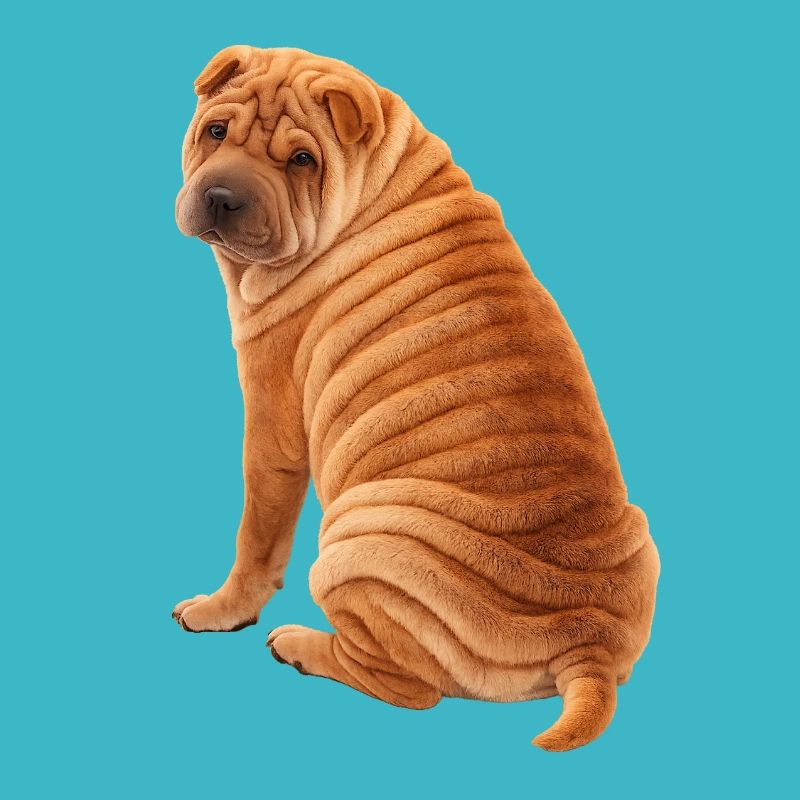 Seated Shar Pei