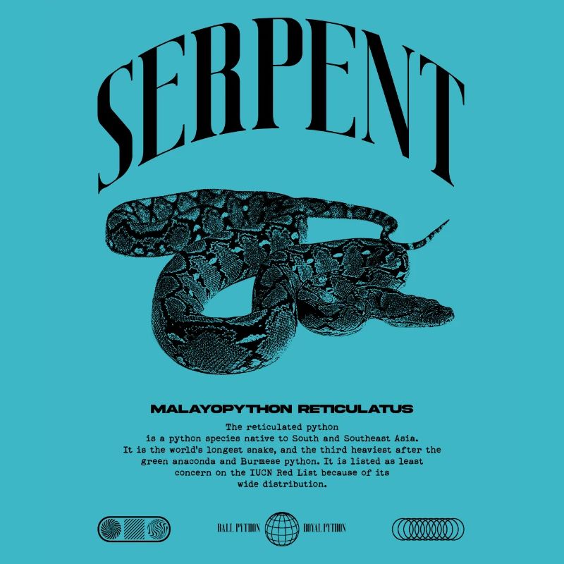 Reticulated Python Reptile Keeper Streetwear