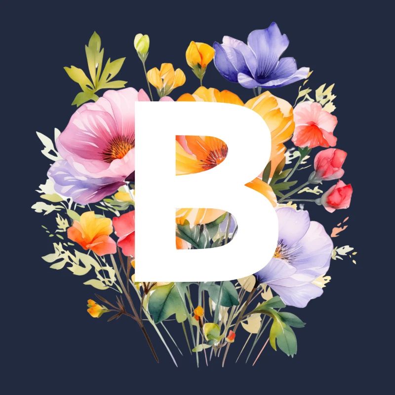 B monogramme, Bouquet coloré