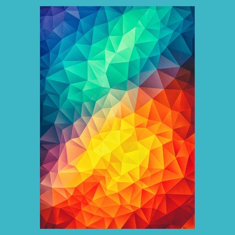 Abstract Colorful triangles geometry - Phone Case