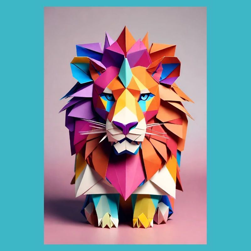 Origami-Löwe