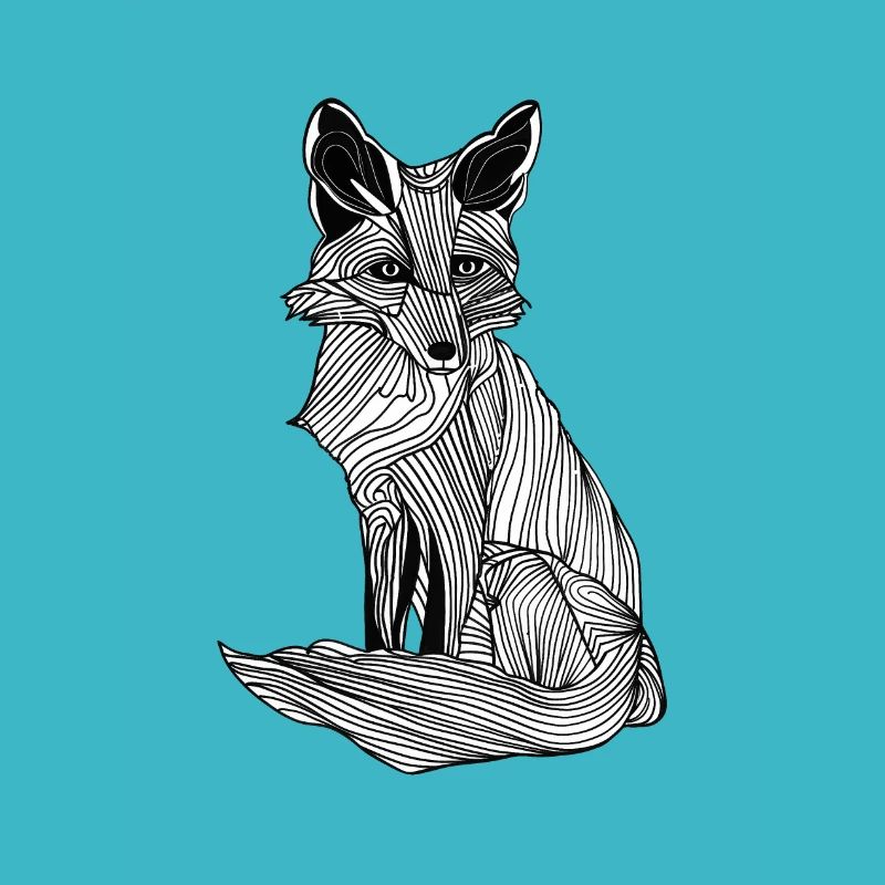 Lignes art renard #fox