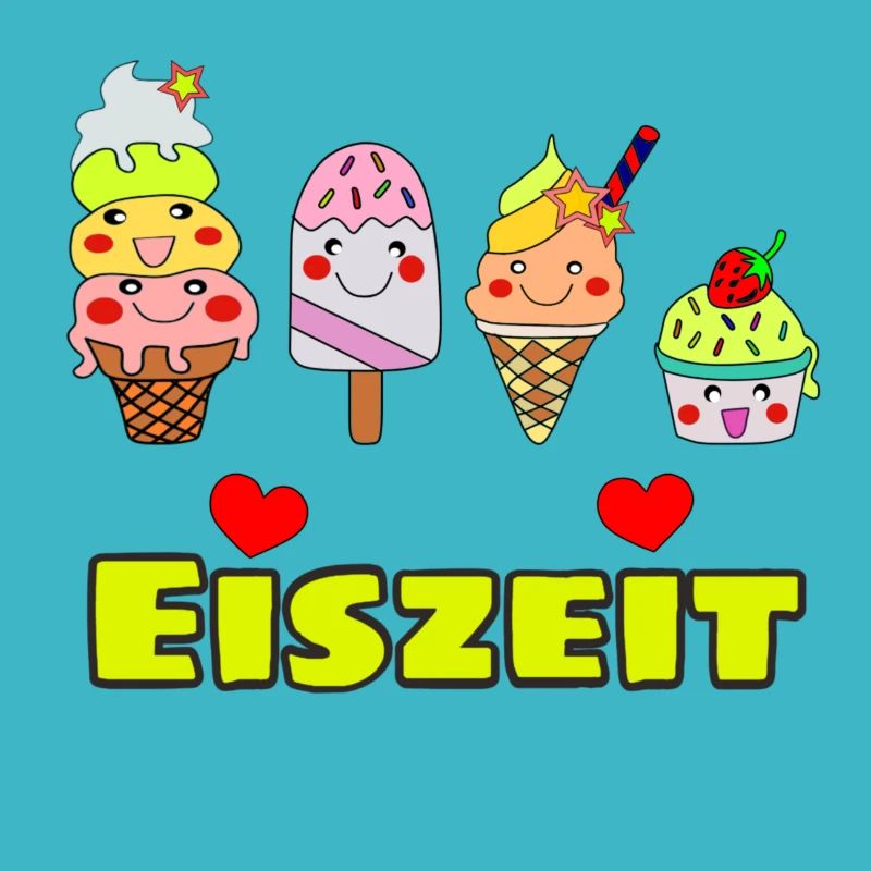 Eiszeit Eis Süßes Sommer Eis Shirt