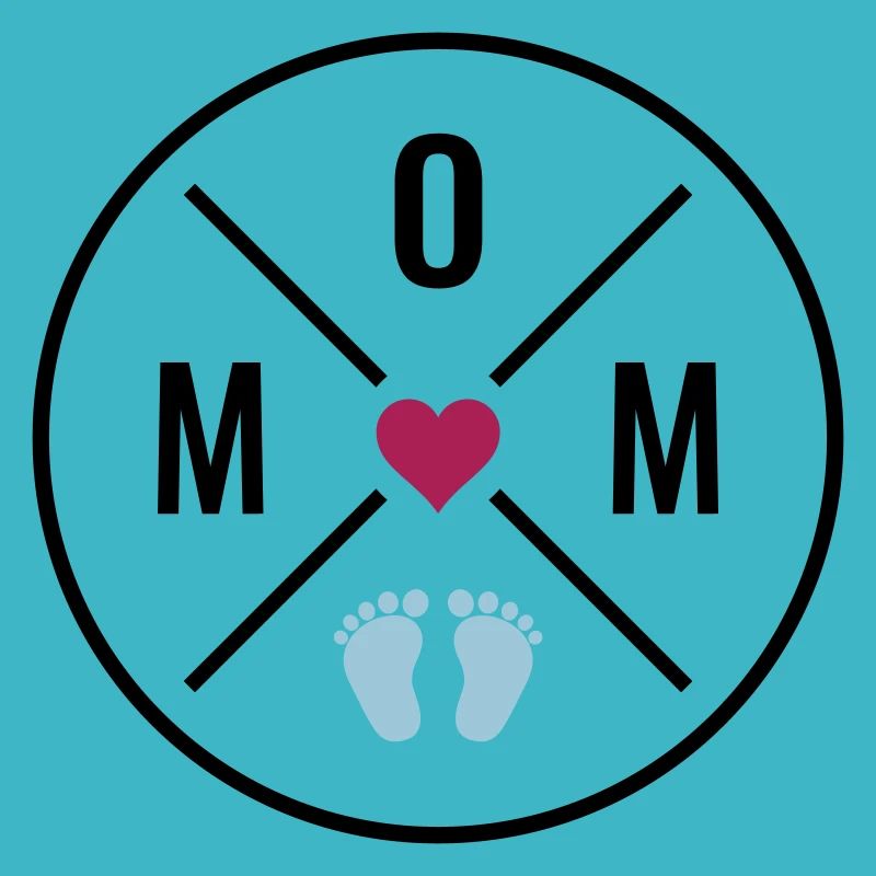 MOM Herz Baby Babyfüße Mutter Liebe Muttertag Mama