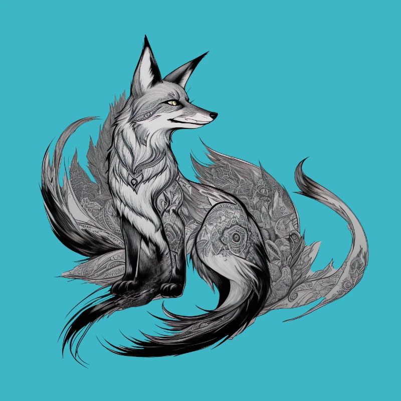 Renard, Mandala, Dessin, Complexe, Nature, Nature sauvage