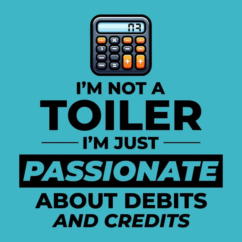 Comptable passionné Débits de crédits Humour drôle