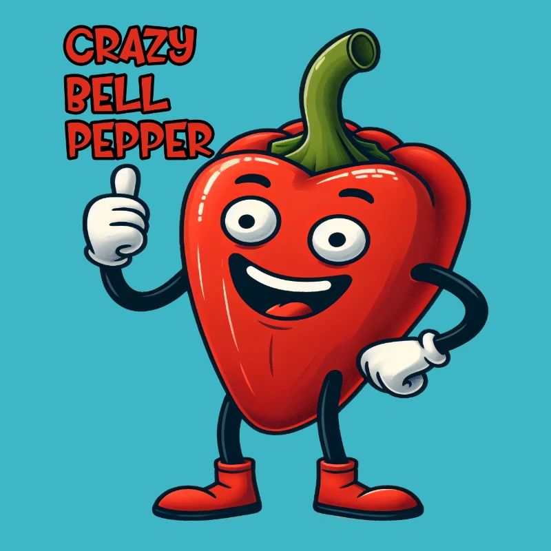 Crazy Veggies: Bell Pepper With Thumbs Up