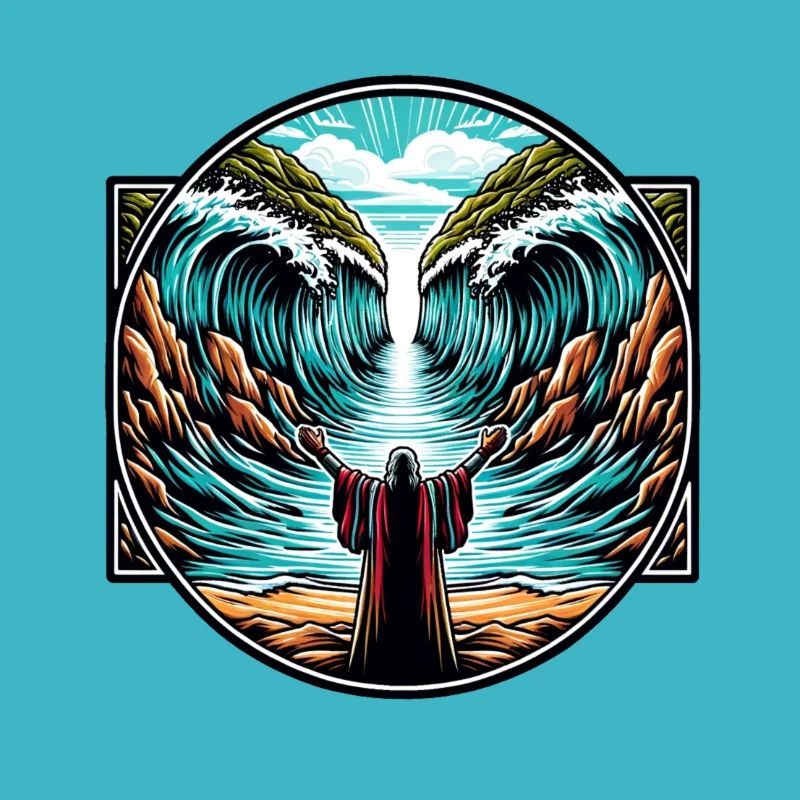 Moïse sépara la mer.