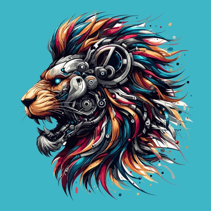 Lion Cyborg Robot Page Gift