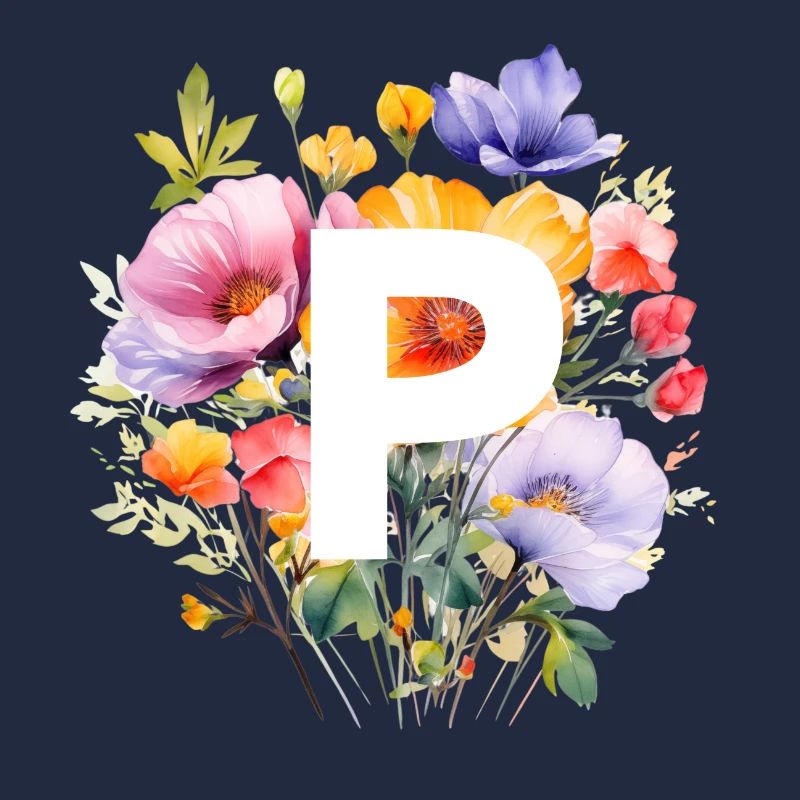 P Monogramme, Bouquet coloré