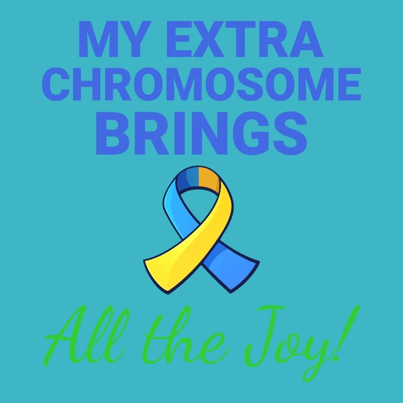 Down-Syndrom-Bewusstsein Joyful Extra Chromosom