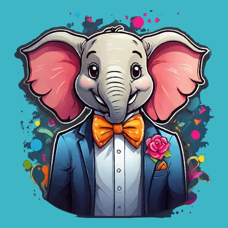 Éléphant comique drôle