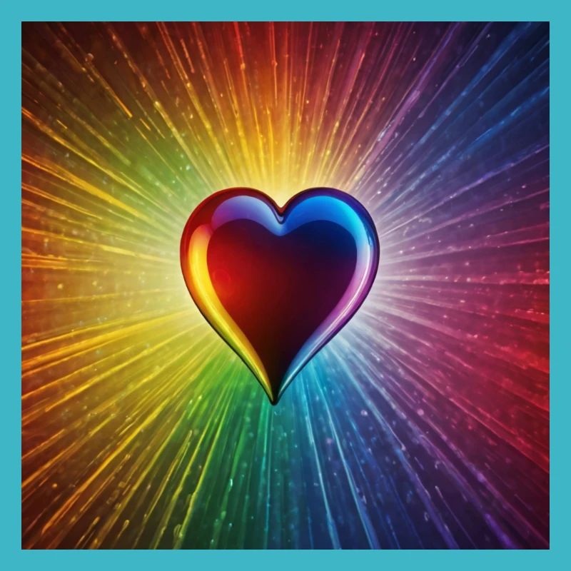Regenbogen Herz