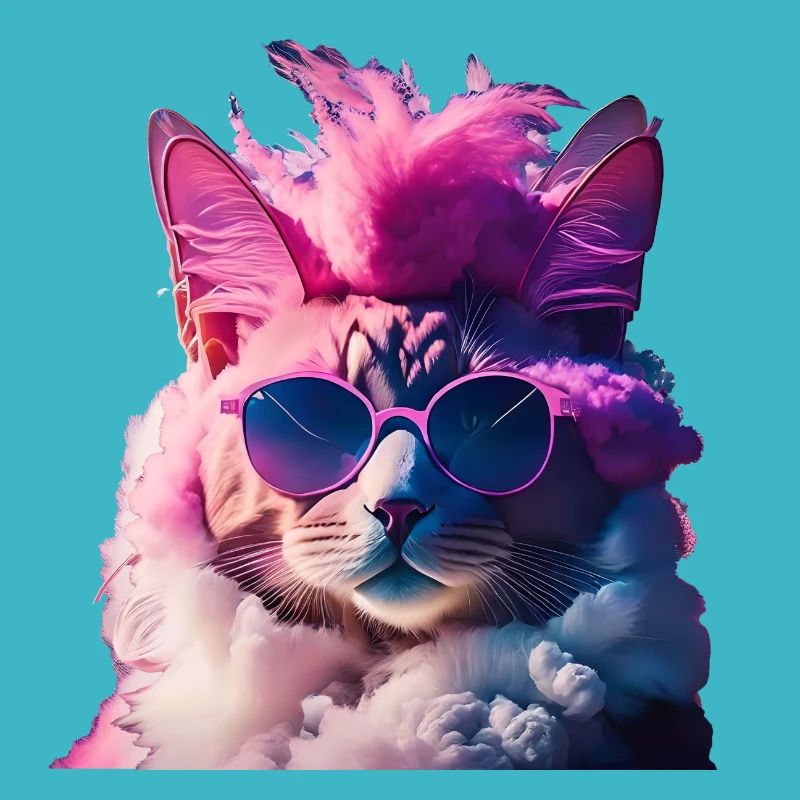 Idée cadeau chat coloré avec mohawk