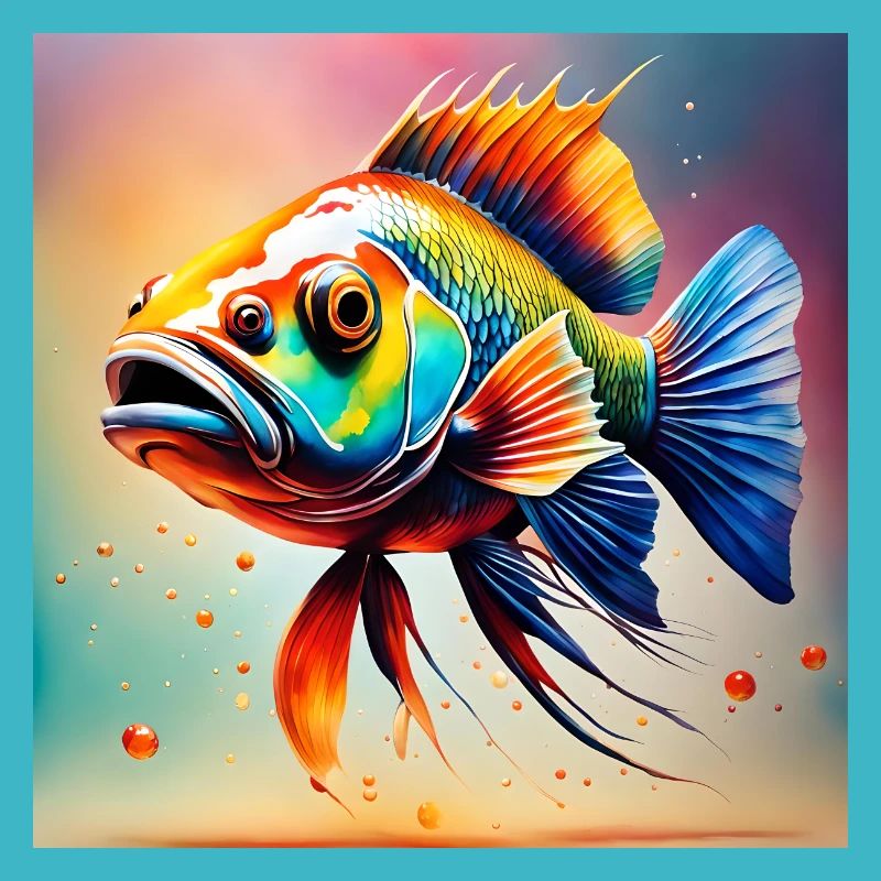 Fisch farbig
