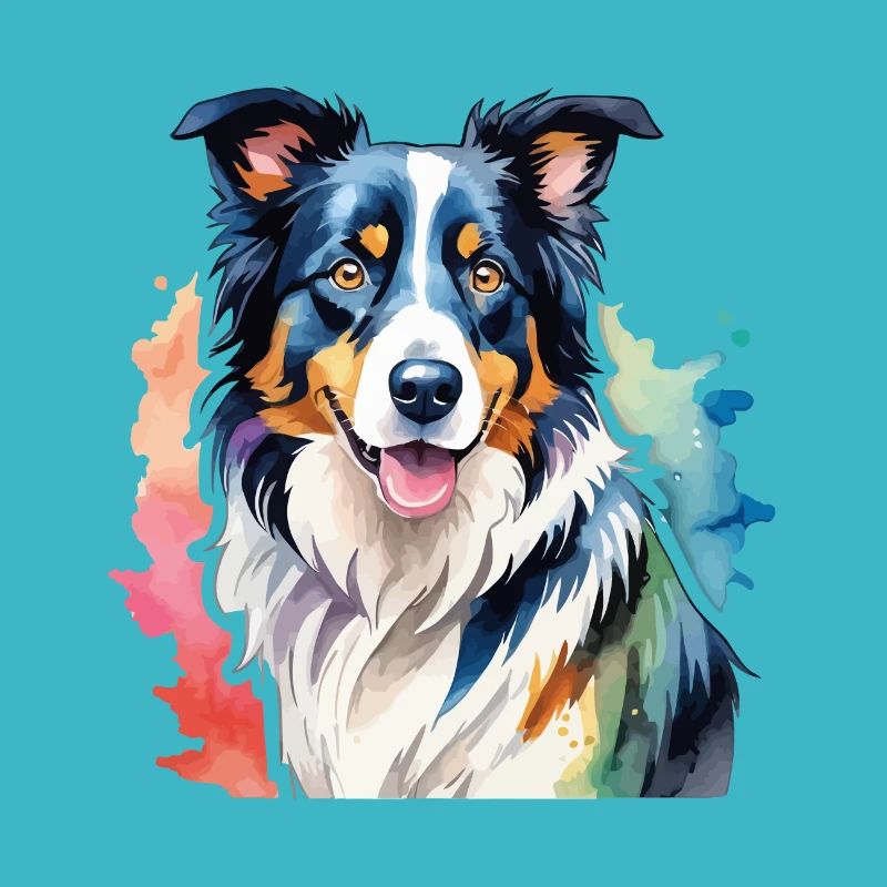 Border Collie Aquarelles