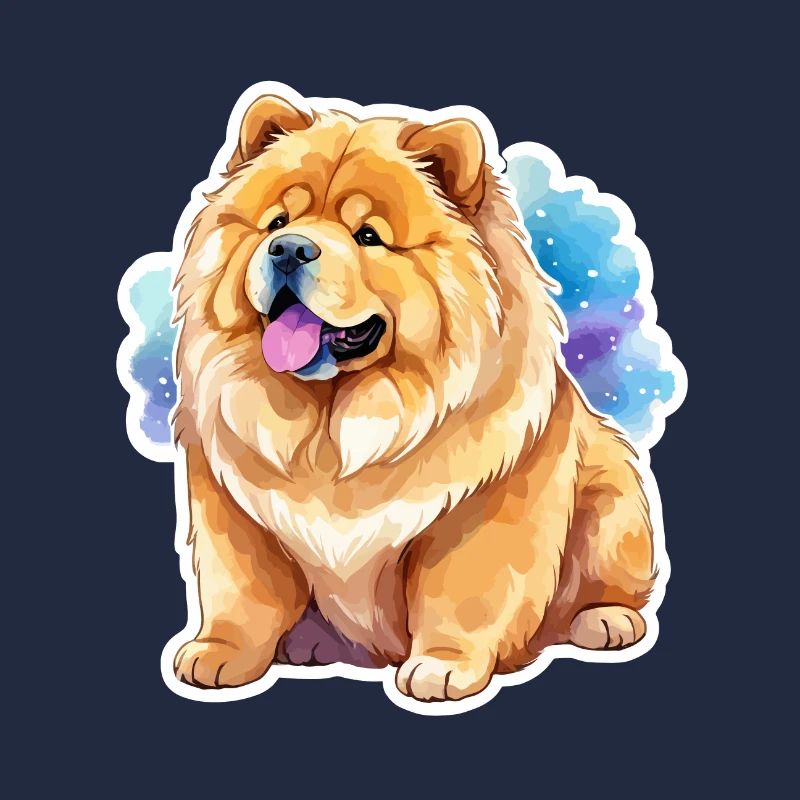 Chow Chow Aquarelles