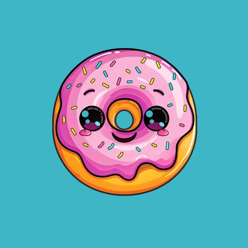 Donut with face